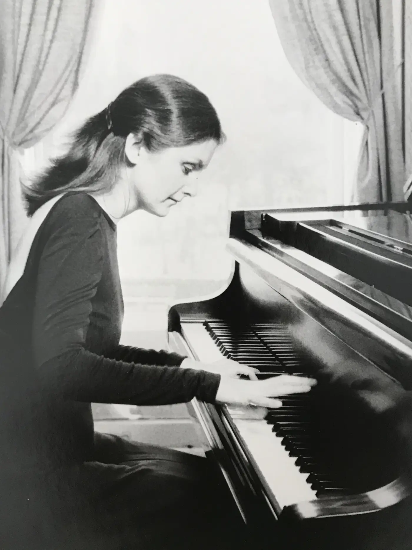 Preparing for a concert in Carnegie Recital Hall, New York..still young.
