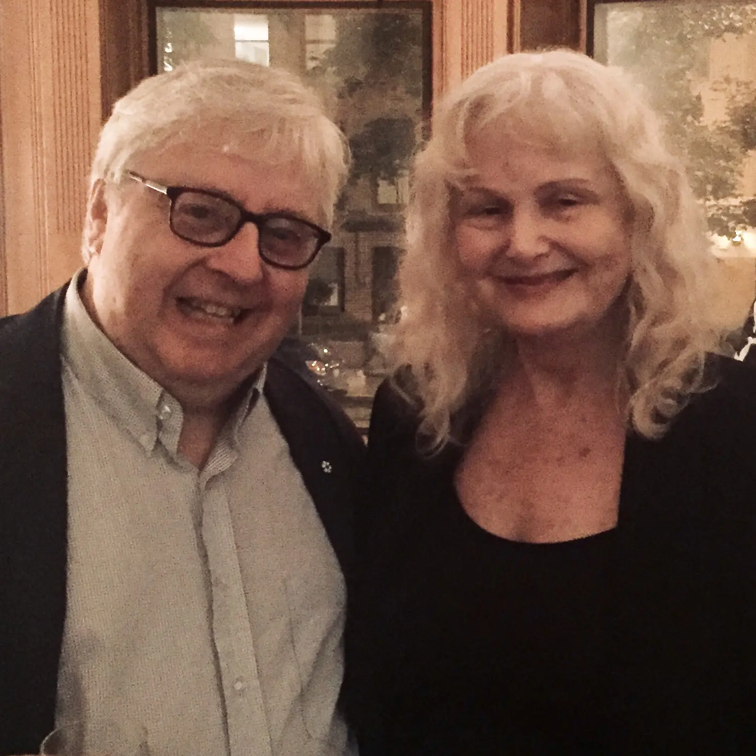 Christina and composer David Jaeger after a performance 