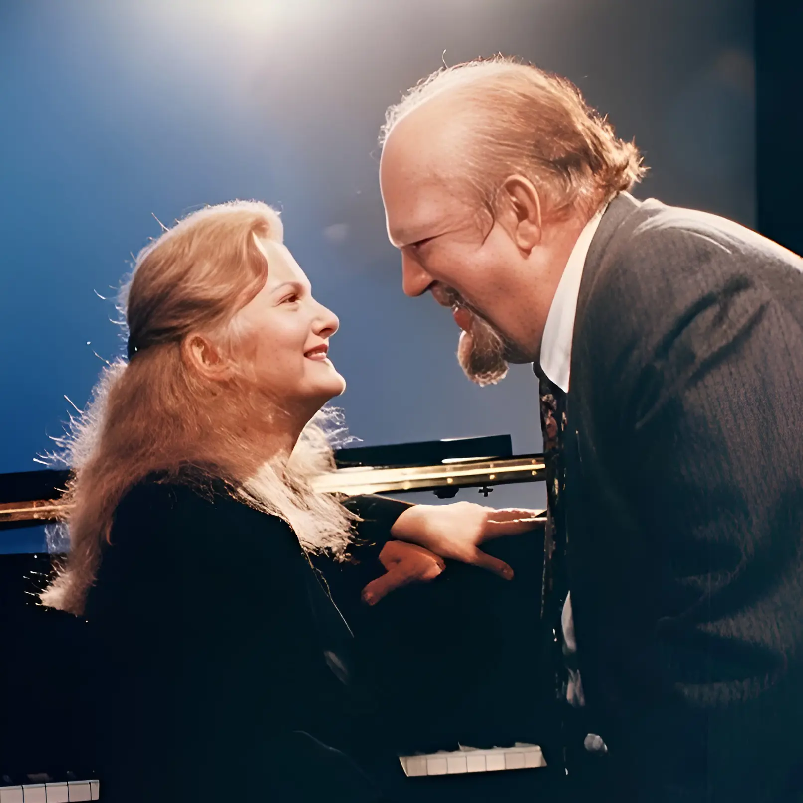 Louis Quilico and Christina after a concert at the piano