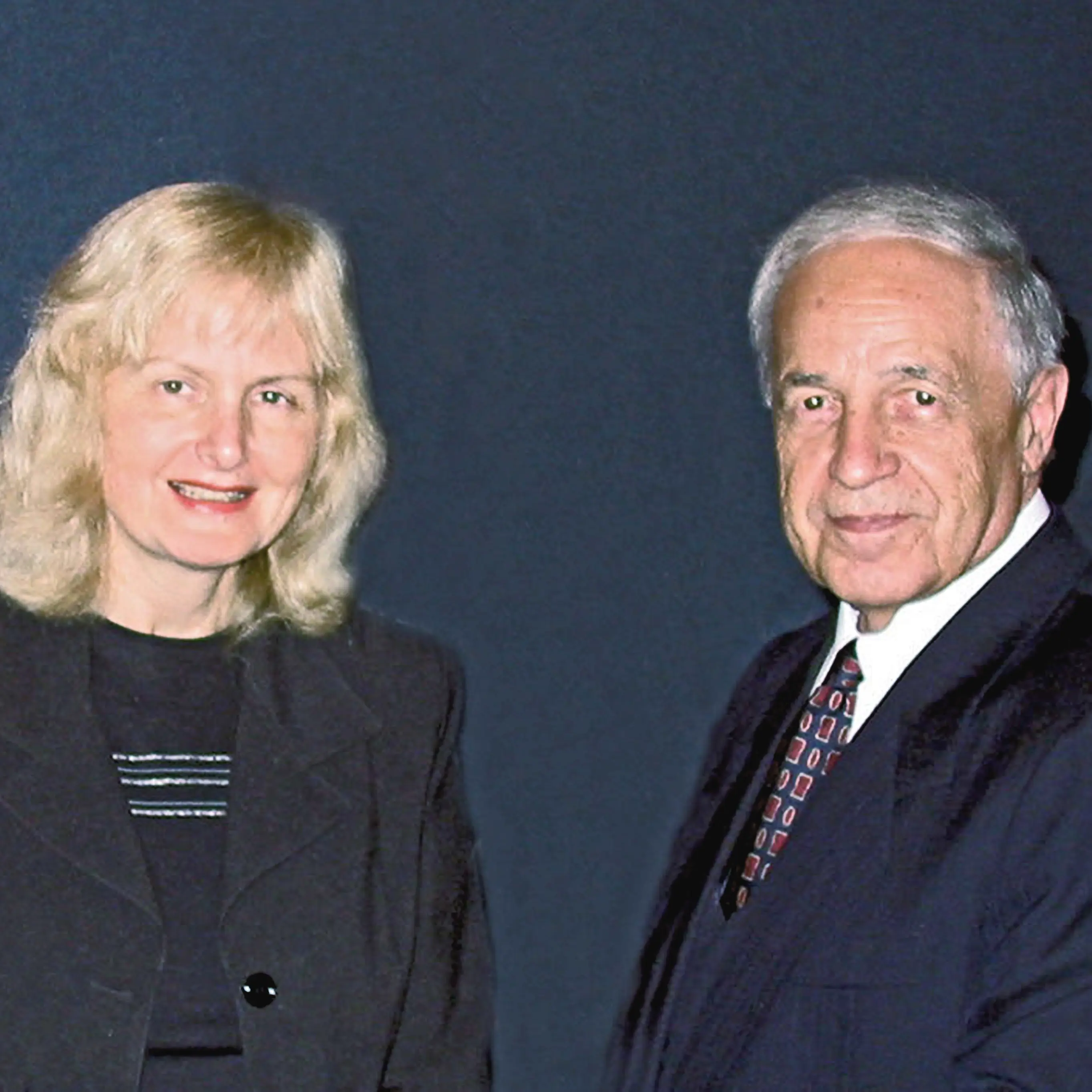Christina and composer/conductor Pierre Boulez after her performance of his Sonata