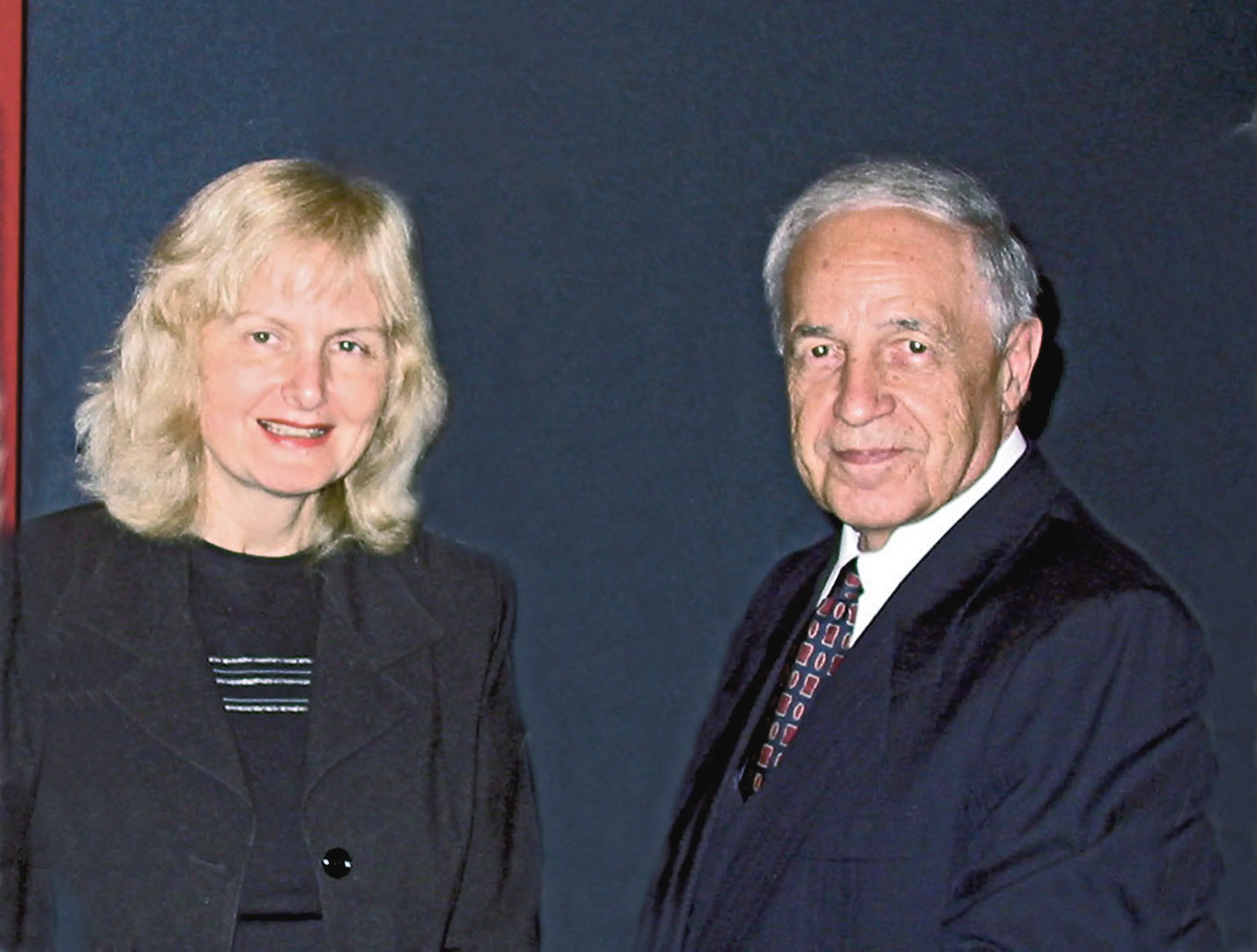 Christina and composer/conductor Pierre Boulez after her performance of his Sonata